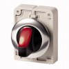Eaton Переключатель плоский 30мм, с подсветкой, с фиксацией, красный, 2 позиции M30C-FWLKV-R