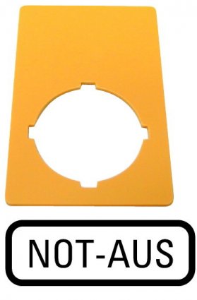 Фотография товара 'Eaton Знак, аварийная остановка , желтый, ГхШ = 50x33mm , аварийный останов M22-XZK-D99'