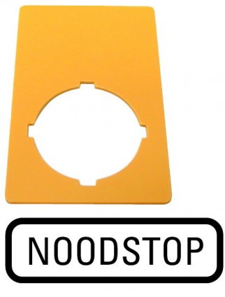 Фотография товара 'Eaton Знак, аварийная остановка , желтый, ГхШ = 50x33mm , NOODSTOP M22-XZK-NL99'