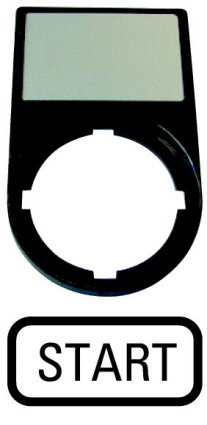 Фотография товара 'Eaton Шильдик "START" с держателем 30х50, цвет черный M22S-ST-GB1'