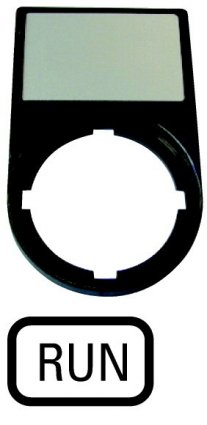 Фотография товара 'Eaton Шильдик "RUN" с держателем 30х50, цвет черный M22S-ST-GB7'