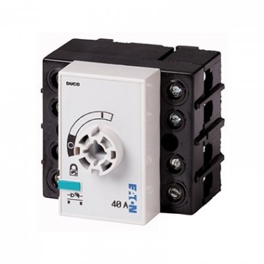 Фотография товара 'Eaton Выключатель-разъединитель Duco с рукоятью С-типа, для монтажа крышки, 40А 3РPlusпрох.N DCM40/1'