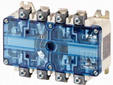 Фотография товара 'Eaton Выключатель-разъединитель Dumeco без оси и рукояти, видимый разрыв, туннельные Зажимы, 160А, 4Р DMV160N/4'