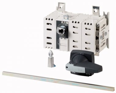 Фотография товара 'Eaton Выключатель-разъединитель постоянного тока, 2полюса, 200 А, серая ручка с удл.ось, монтаж на дверь шкафа DDC 200/2/M4/P-G'