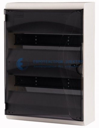 Фотография товара 'Eaton Корпус шкафа, 52 модулей, прозрачная дверь, пластик, ДхШхВ = 600x260x145 BC-A-4/52-TT'
