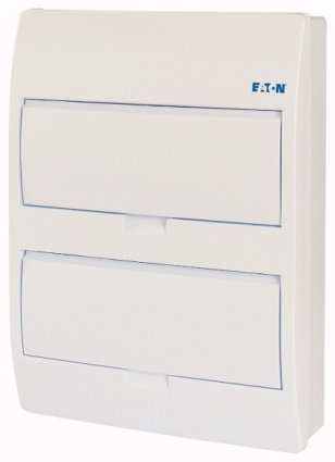 Фотография товара 'Eaton Компактный щит навесного исполнения, 2 ряда, 24 модуля, белая дверь, пластик BC-O-2/24-TW-ECO'