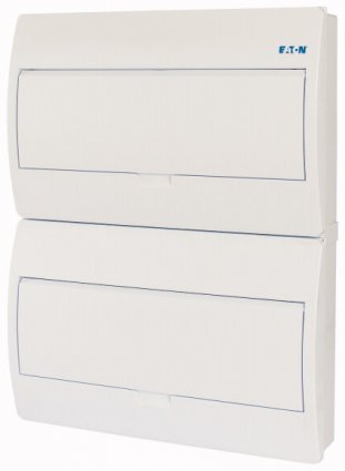 Фотография товара 'Eaton Компактный щит встроенного исполнения, 2 ряда, 36 модулей, белая дверь, пластик BC-O-2/36-TW-ECO'