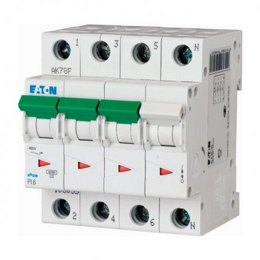 Фотография товара 'Eaton Модульный автоматический выключатель PL6-C0,16/3N'