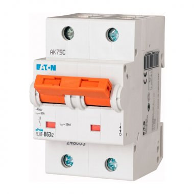 Фотография товара 'Eaton Модульный автоматический выключатель PLHT-C63/2'