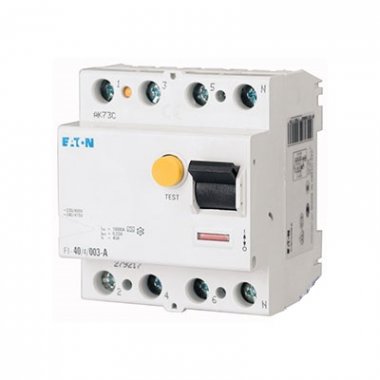 Фотография товара 'Eaton Устр-во защитного отключения 60/0,1А (AC), 4 полюса, устойчивость к импульсному току 250А, устойчивость к КЗ 10 кА PF7-63/4/01-G-DE'