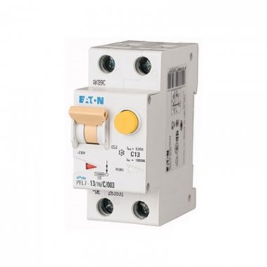 Фотография товара 'Eaton Дифференциальный автоматический выключатель 13/0,3А (AC), кривая отключения С, 1PlusN полюсов, откл. способность 10 кА PFL7-13/1N/C/03'