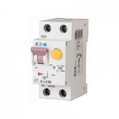 Фотография товара 'Eaton Дифференциальный автоматический выключатель 32/0,03А(AC), кривая отключения С, 1PlusN полюсов, откл. способность 10 кА PFL7-32/1N/C/003-DE'