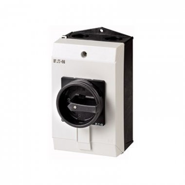 Фотография товара 'Eaton Главный выключатель в корпусе, 3P Plus N , 32А , черная ручка , запираемый P1-32/I2/SVB-SW/N'