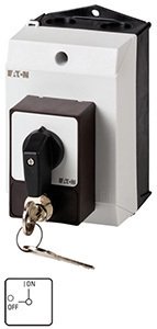 Фотография товара 'Eaton Аварийный выключатель, корпус 3P, Ie = 12A, Пол. 0-1, 90 °, 48х48 мм T0-2-1/I1/SVA(S)'