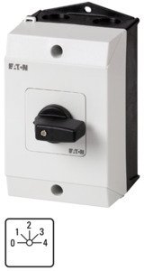 Фотография товара 'Eaton Ступенчатый переключатель в корпусе 1P, Ie = 12A, Пол. 0-4, 45 ° 48х48 мм T0-2-8242/I1'