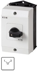 Фотография товара 'Eaton Кулачковый переключатель в корпусе 3P, Ie = 12A, Пол. 1-2, 90 ° 48х48 мм T0-3-8222/I1'