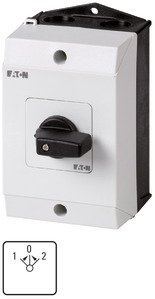 Фотография товара 'Eaton Реверсивный переключатель в корпусе 3P, Ie = 12A, Пол.-1> 0 <2, 45 ° 48х48 мм T0-3-8228/I1'