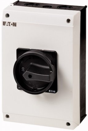 Фотография товара 'Eaton Главный выключатель в корпусе, специальная конструкция, 2 контактных модулей, Ie= 63, черная ручка, 0-1 T5B-2-SOND*/I4/SVB-SW'