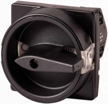 Фотография товара 'Eaton Главный выключатель, 2р Iu = 10А, черная ручка, 0-1, 90, 30x30mm TM-1-8291/E/SVB-SW'