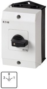 Фотография товара 'Eaton Кулачковый переключатель в корпусе 4p, Ie = 12A, Поз. 2-0-1, 45 ° 48х48 мм T0-4-88/I1'