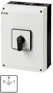 Фотография товара 'Eaton Кулачковый переключатель в корпусе 4p, Ie = 80A, Поз. 2-0-1, 45 ° 88x88mm T5-4-88/I5'