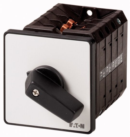 Фотография товара 'Eaton Кулачковый переключатель, , специальная конструкция, , 3 контактных модуля , Ie = 63A , Пол. 88x88mm , переднее крепление T5B-3-SOND*/E'