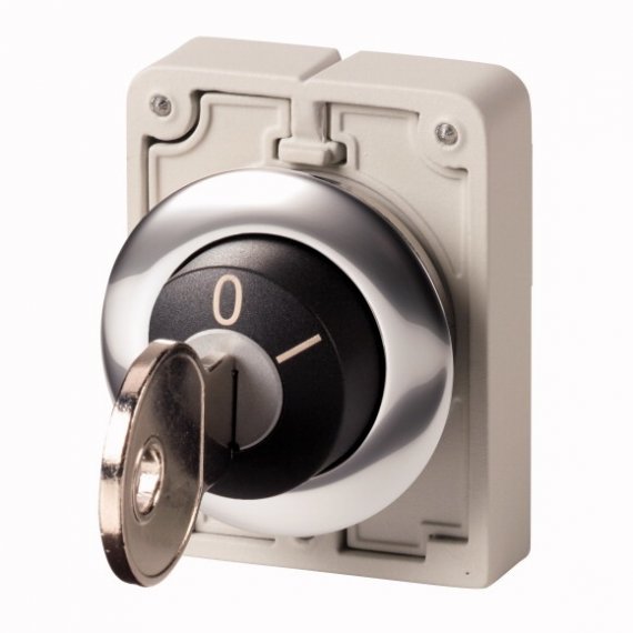 Фотография товара 'Eaton переключатель плоский 30мм, с ключем M30C-FWRS-MS4'