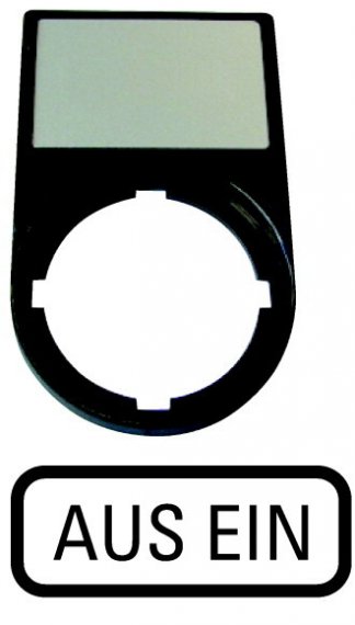 Фотография товара 'Eaton Шильдик "AUS EIN" с держателем 30х50, цвет черный M22S-ST-D10'