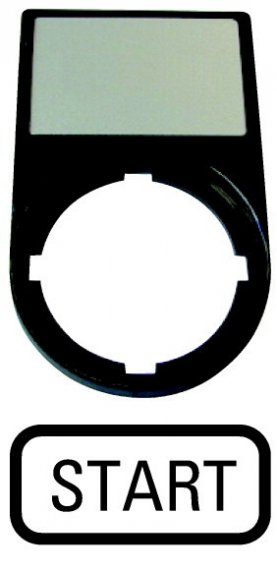 Фотография товара 'Eaton Шильдик "START" с держателем 30х50, цвет черный M22S-ST-GB1'