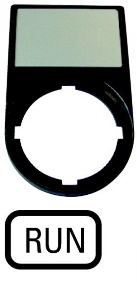 Фотография товара 'Eaton Шильдик "RUN" с держателем 30х50, цвет черный M22S-ST-GB7'