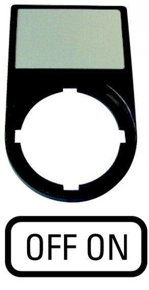 Фотография товара 'Eaton Шильдик "OFF-ON" с держателем 30х50, цвет черный M22S-ST-GB10'