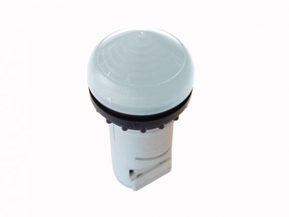 Фотография товара 'Eaton Сигнальная лампа, коническая без светодиодного элемента, патрон BA 9s, дляламп до 2.4 Вт, цвет белый M22-LCH-W'