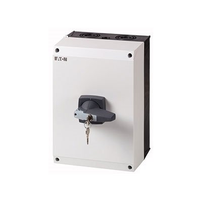 Фотография товара 'Eaton Выключатель-разъединитель 3PPlusN, цилиндрический замок, ручка серая DMM-160/3N/I5/C-G'