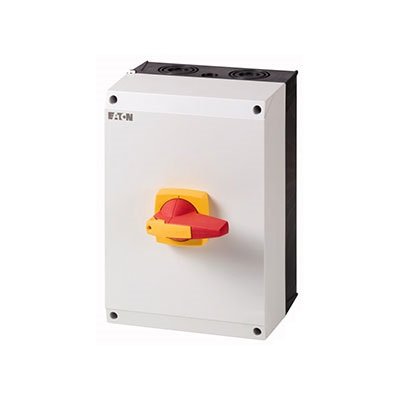 Фотография товара 'Eaton Выключатель-разъединитель 3PPlusN, замок, ручка красно-желтая DMM-125/3N/I5/P-R'