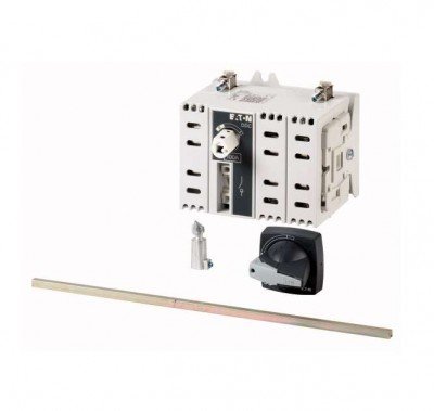 Фотография товара 'Eaton Выключатель-разъединитель постоянного тока, 2полюса, 63 А, серая ручка с удл.ось, монтаж на дверь шкафа DDC 63/2/M4/P-G'