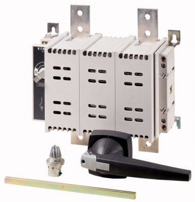 Фотография товара 'Eaton Выключатель-разъединитель постоянного тока, 2полюса, 1250 А, серая ручка с удл.ось, монтаж на дверь шкафа DDC-1250/2/M4/P-G'