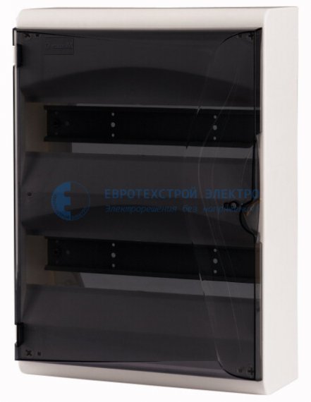 Фотография товара 'Eaton Корпус шкафа, 52 модулей, прозрачная дверь без задней стенки, пластик, ДхШхВ = 130x260x605 BC-A-4/52-TT-A'