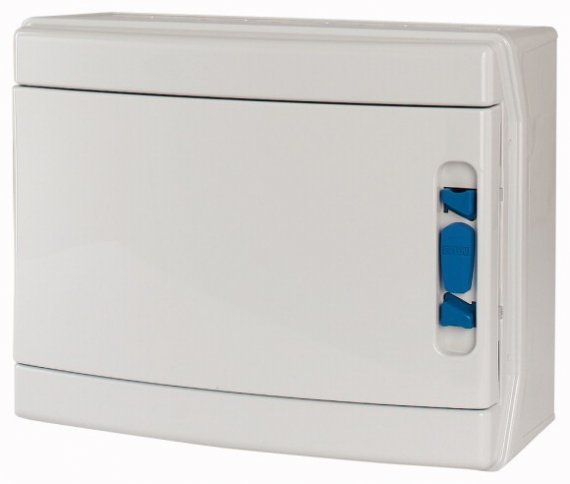 Фотография товара 'Eaton Навесной шкаф IP65, 1 ряд 12 модулей УФ-стойкий поликарбонат, индустриальная серия, N/PE клеммы в комплекте, глухая дверь IKA-1/12-SR-UV'