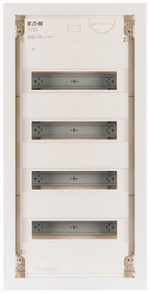 Фотография товара 'Eaton Компактный щит, встраиваемое исполнение, 4 ряда, 48 модулей, белая пластиковая дверь KLV-48UPP-SF'