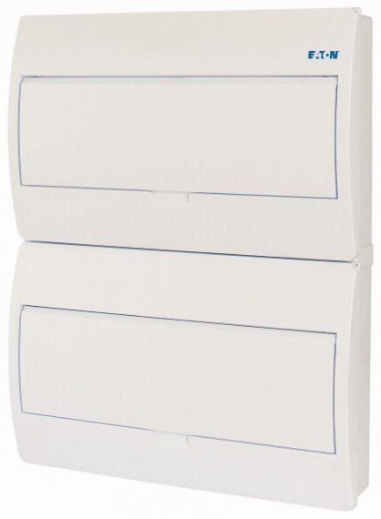 Фотография товара 'Eaton Компактный щит встроенного исполнения, 2 ряда, 36 модулей, белая дверь, пластик BC-O-2/36-TW-ECO'
