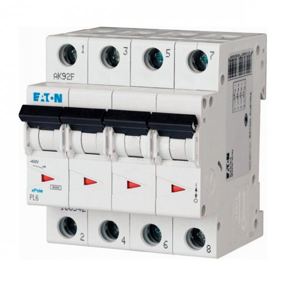 Фотография товара 'Eaton Модульный автоматический выключатель PL6-B50/4'