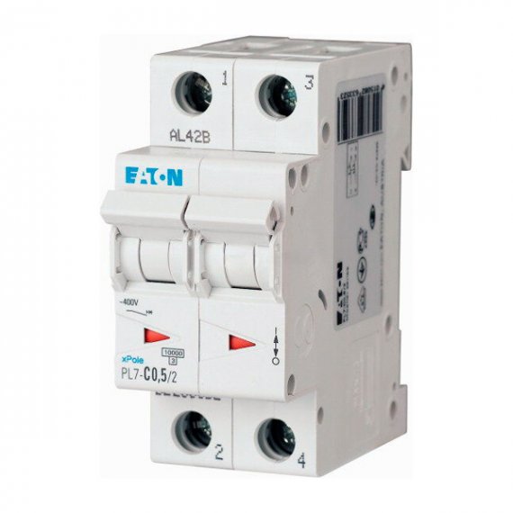 Фотография товара 'Eaton Модульный автоматический выключатель PL7-D0,5/2'