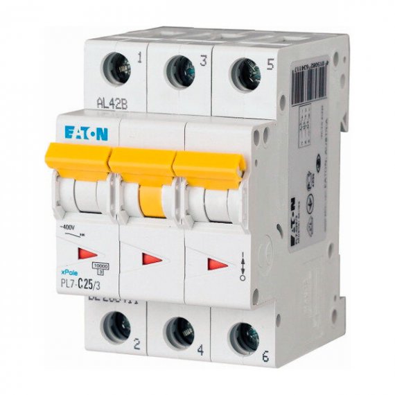 Фотография товара 'Eaton Модульный автоматический выключатель PL7-B25/3'