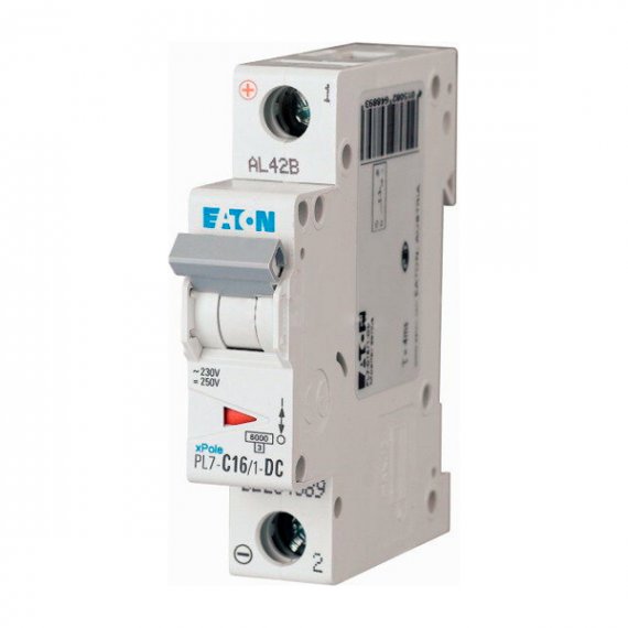 Фотография товара 'Eaton Модульный автоматический выключатель PL7-C16/1-DC'