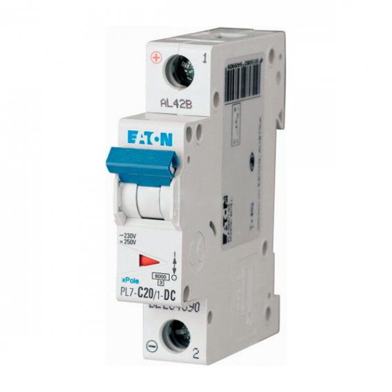 Фотография товара 'Eaton Модульный автоматический выключатель PL7-C20/1-DC'