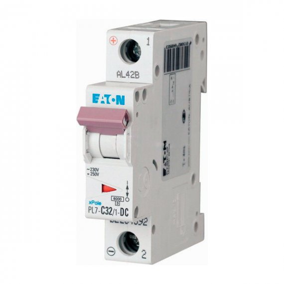 Фотография товара 'Eaton Модульный автоматический выключатель PL7-C32/1-DC'