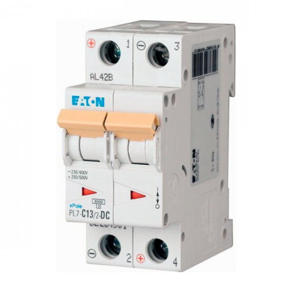 Фотография товара 'Eaton Модульный автоматический выключатель PL7-C13/2-DC'