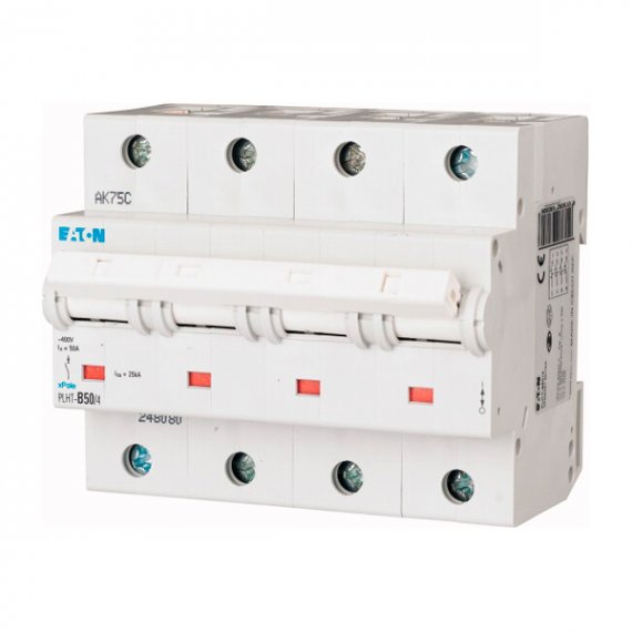 Фотография товара 'Eaton Модульный автоматический выключатель PLHT-B50/4'