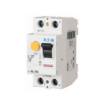 Фотография товара 'Eaton Устр-во защитного отключения 25/0,1-А (AC), 2 полюса, устойчивость к импульсному току 250А, устойчивость к КЗ 10 кА FI-25/2/01'