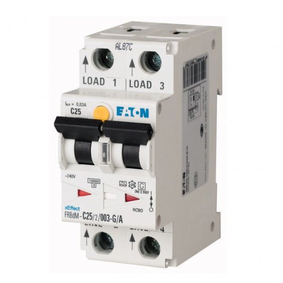 Фотография товара 'Eaton Цифровой дифференциальный автоматический выключатель, 2 полюса, 10мА, 16А FRBDM-B16/2/001-G/A'